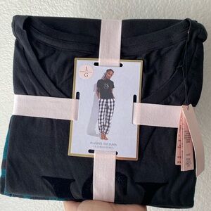 new Victoria's secret flannel tee jama set